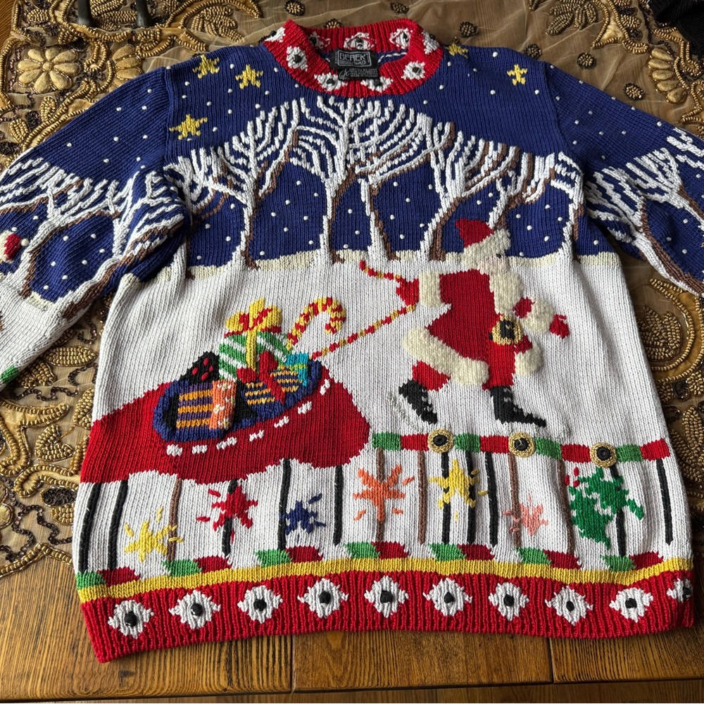 Berek vintage Festive Christmas Sweater with Santa Design